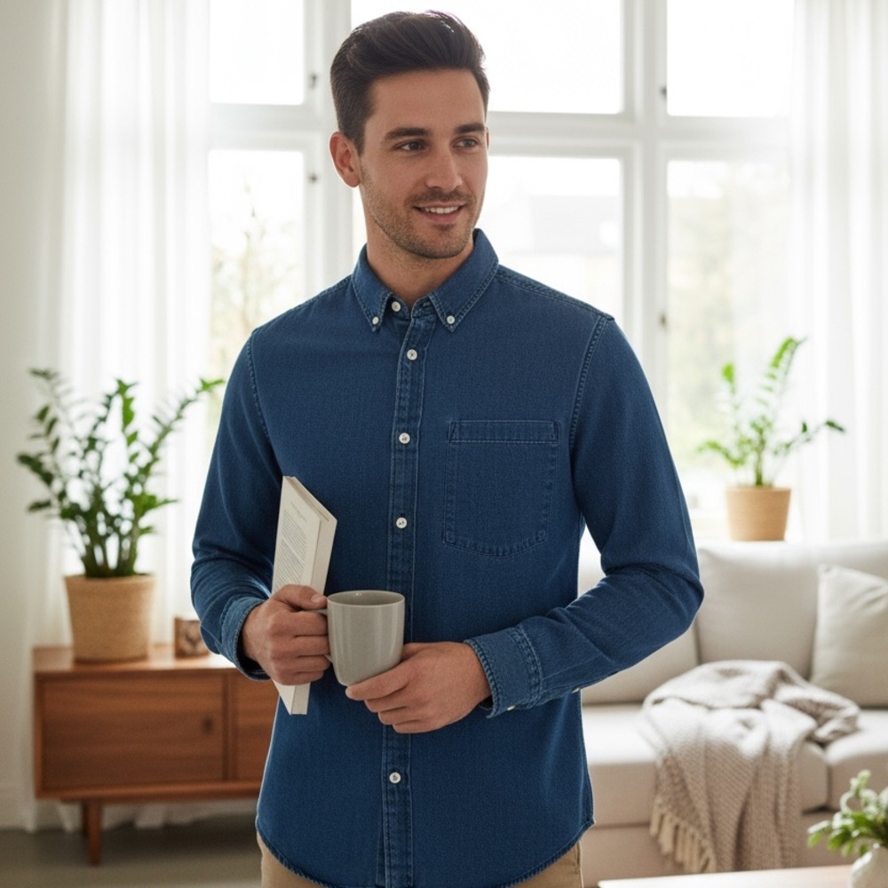 H&M Denim Blue Casual Shirt